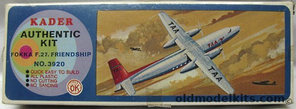 Kader 1/144 Fokker F-27 - TAA, 3920 plastic model kit